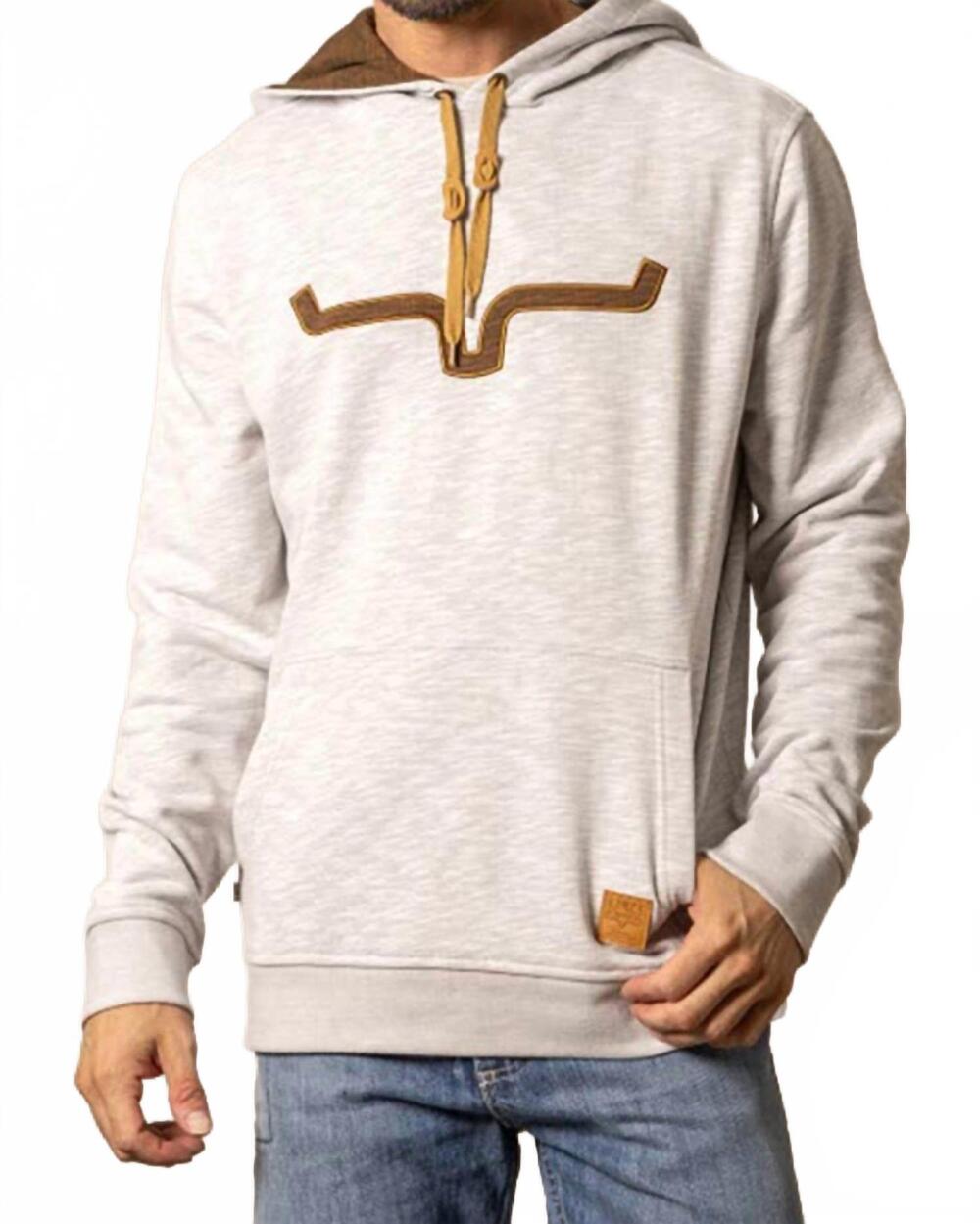 NEW KIMES RANCH durham graphic pullover hoodie in natural